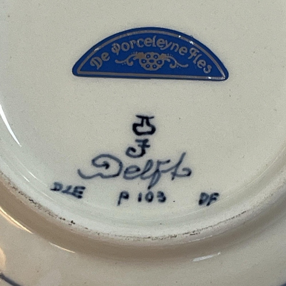 Royal Delft De Porceleyne Fles Polychrome 5.5" Plate Multicolor Floral 1985 P103 - Picture 4 of 14